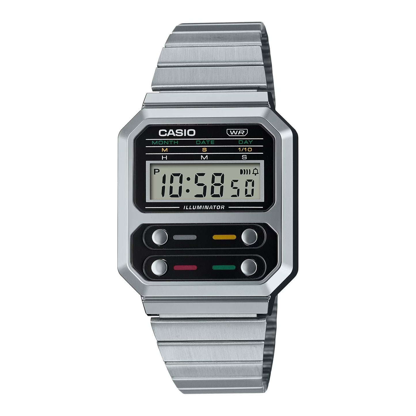 Men's Vintage Silver Alien Digital Watch