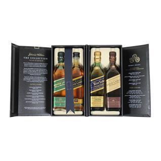 Johnnie Walker Collection Pack Set Black, Gold, 18, & Blue Label Scotch Whisky (4X200ml.)