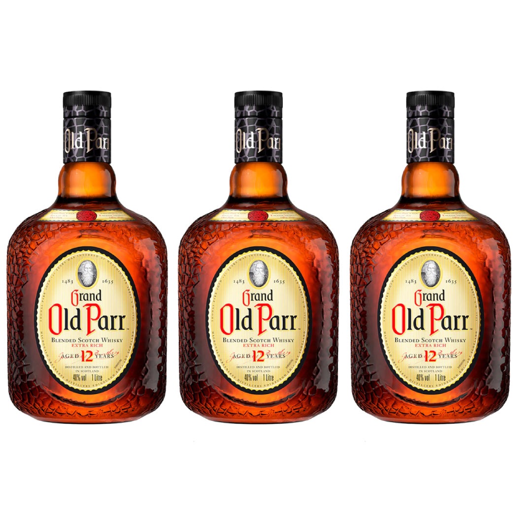 Old Parr Aged 12 Year Old Blended Scotch Whisky (3X1000ml.)