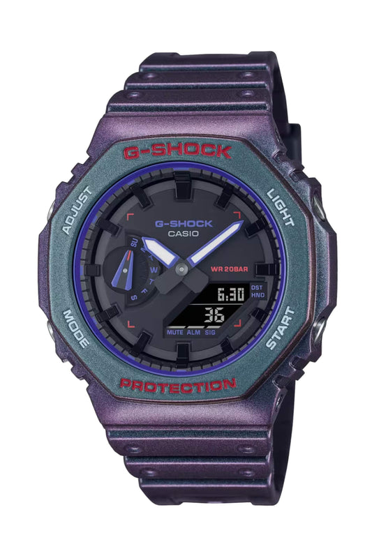 Reloj Análogo-Digital Octagon Carbon Core Aim High Gradient Juvenil Morado de Hombre