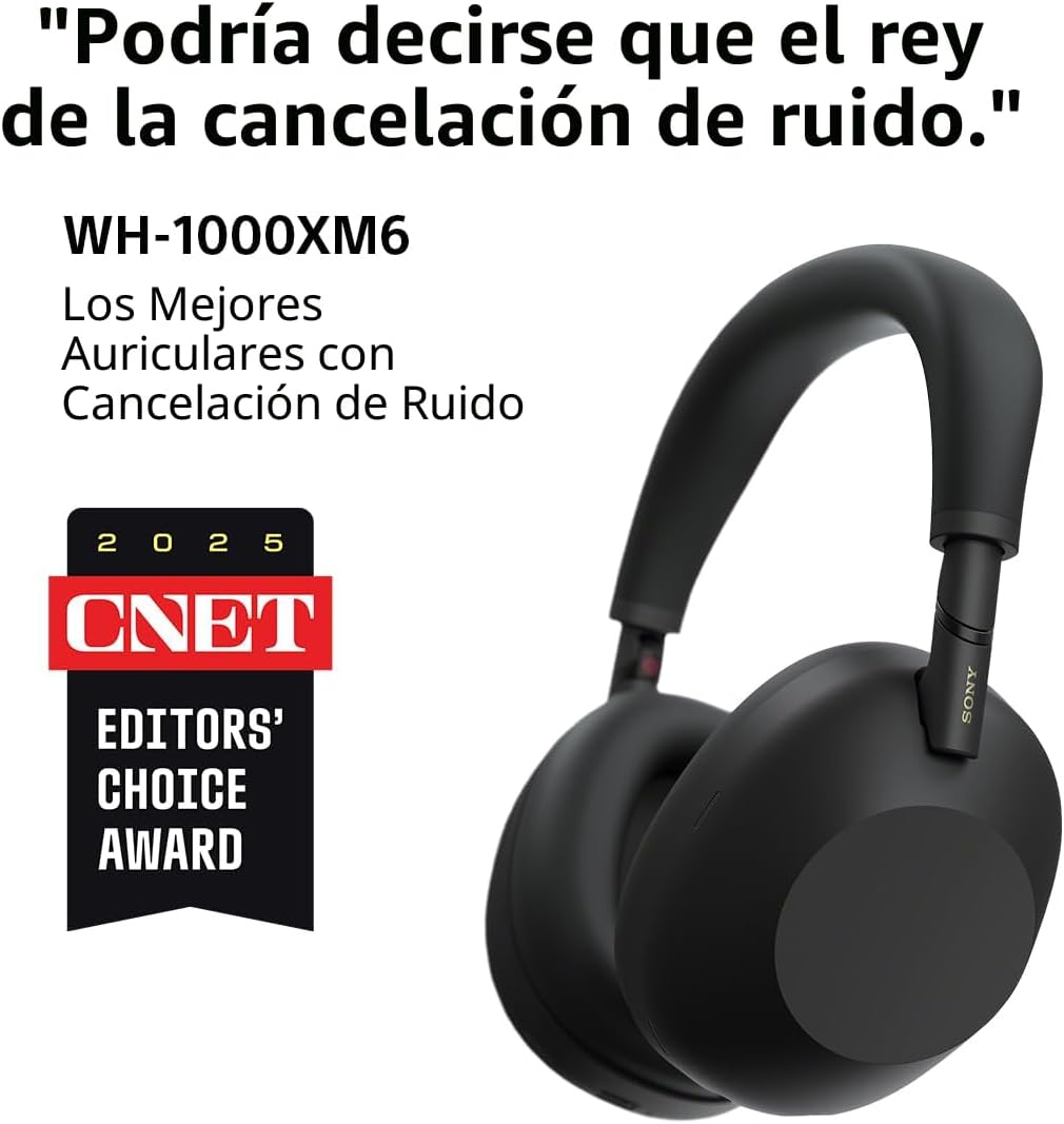 Sony Audífonos Estéreo Bluetooth con Cancelación de Ruido 1000XM6