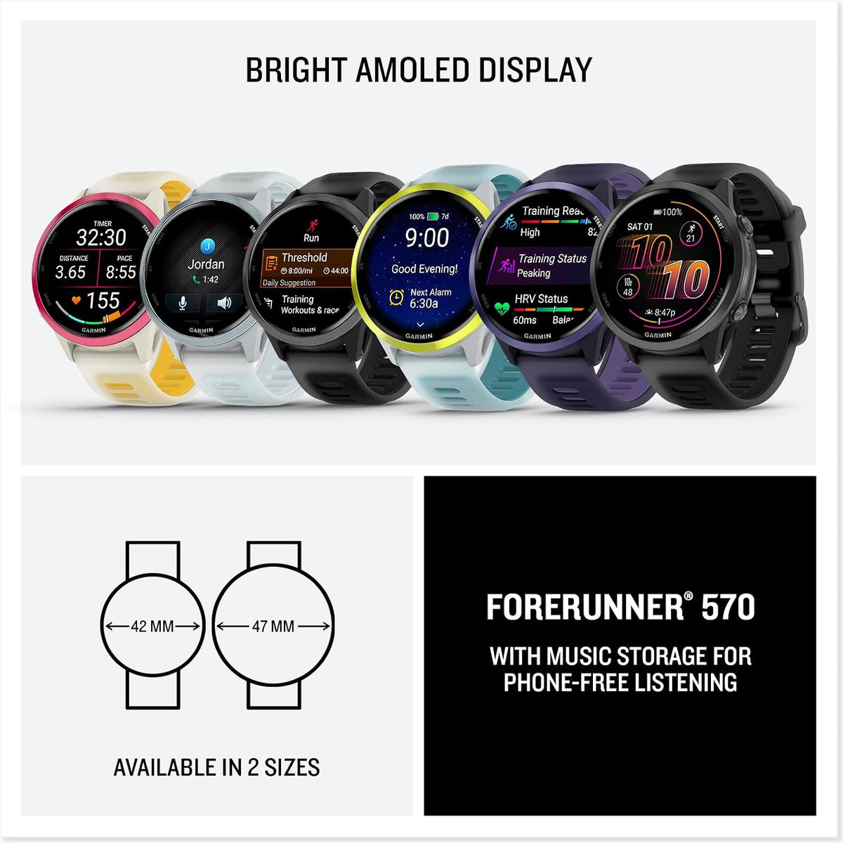 Garmin Forerunner 570 42mm Aluminio 