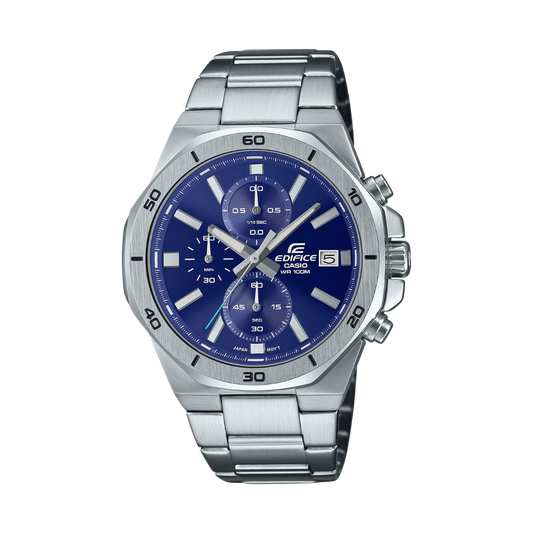Reloj Análogo Octagonal Vintage Azul de Hombre