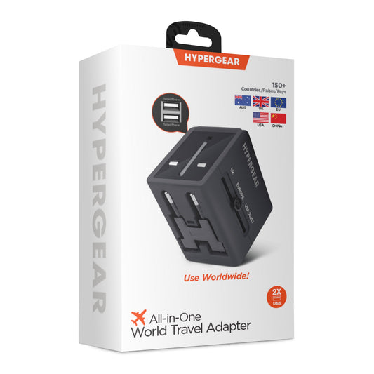 HyperGear Cargador De Viaje & Puerto USB Todo En 1