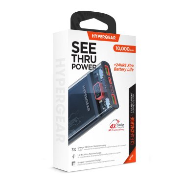 HyperGear Bateria Portable 10000 mAh Cubierta Transparente