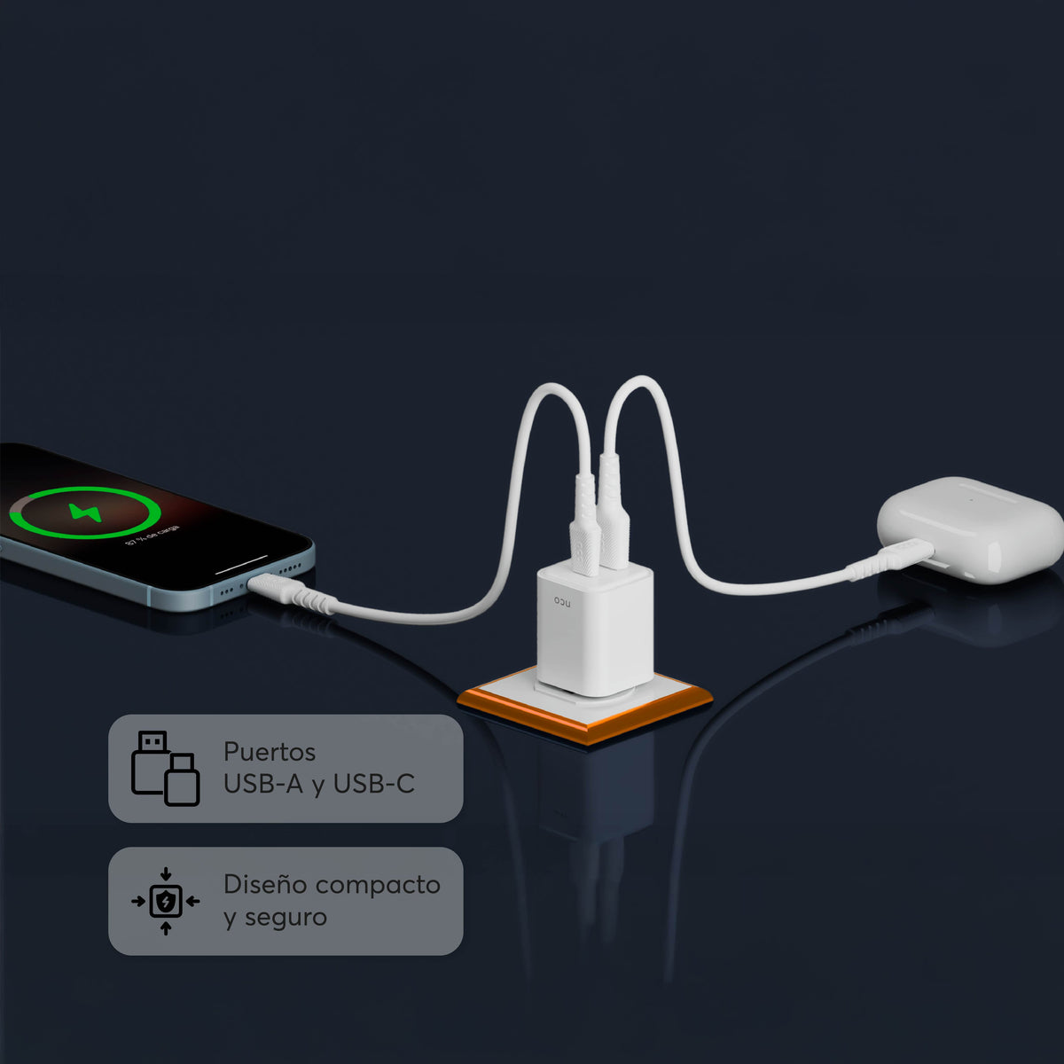 PowerPlug Mini 35W Charger for USB-A - USB-C