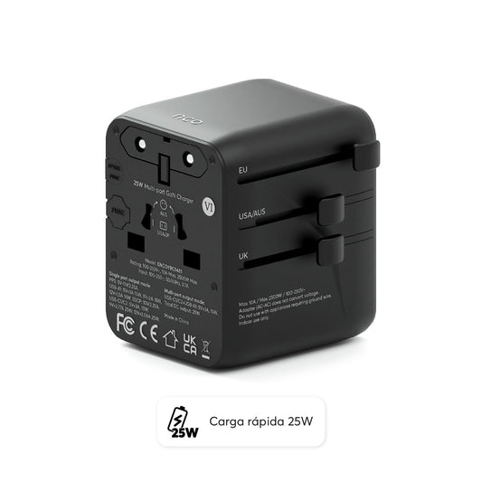TravelAdapter Universal 25W – USB A / USB C