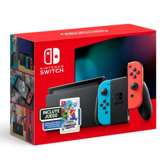 Consola Nintendo Switch™ Neon Bundle + Super Mario Bros.™ Wonder