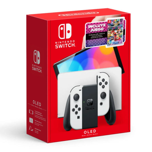 Consola Nintendo Switch™ OLED Blanca Bundle + Mario Kart™ 8 Deluxe