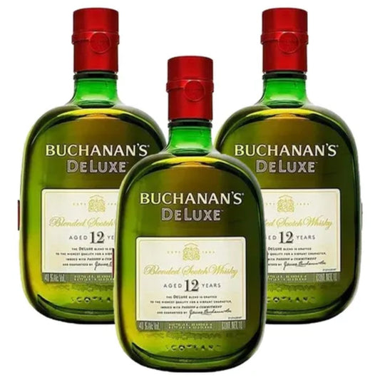 Buchanan's Deluxe Aged 12 Years Blended Scotch Whisky (3X1000ml.)