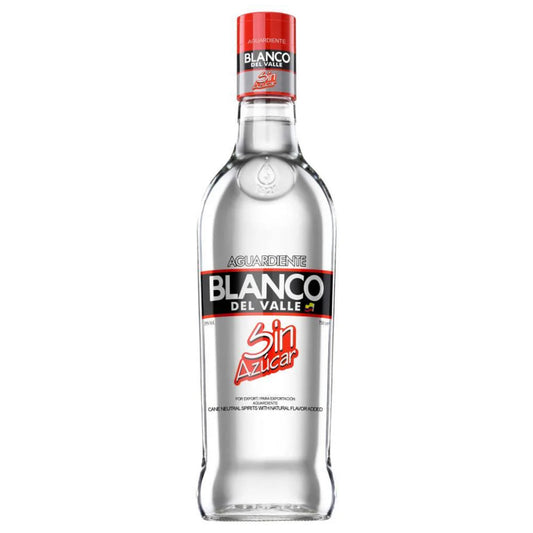 Aguardiente Blanco del Valle sin azúcar