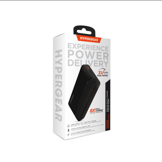 HyperGear Bateria Portable 20,000mAh 20W PD + USB