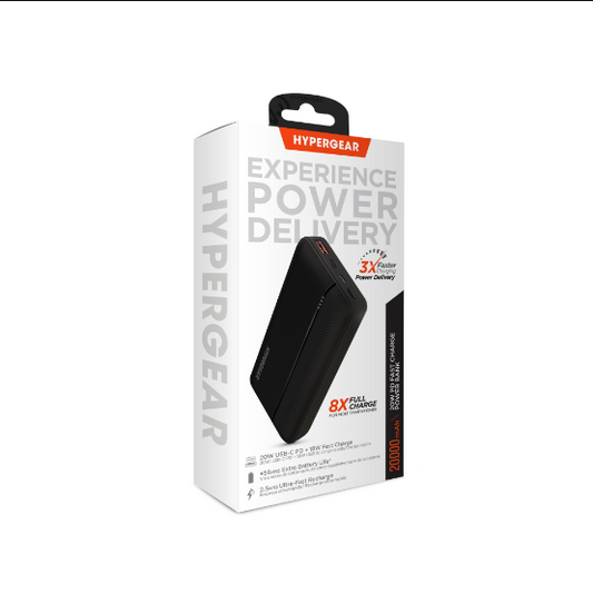 HyperGear Bateria Portable 20,000mAh 20W PD + USB