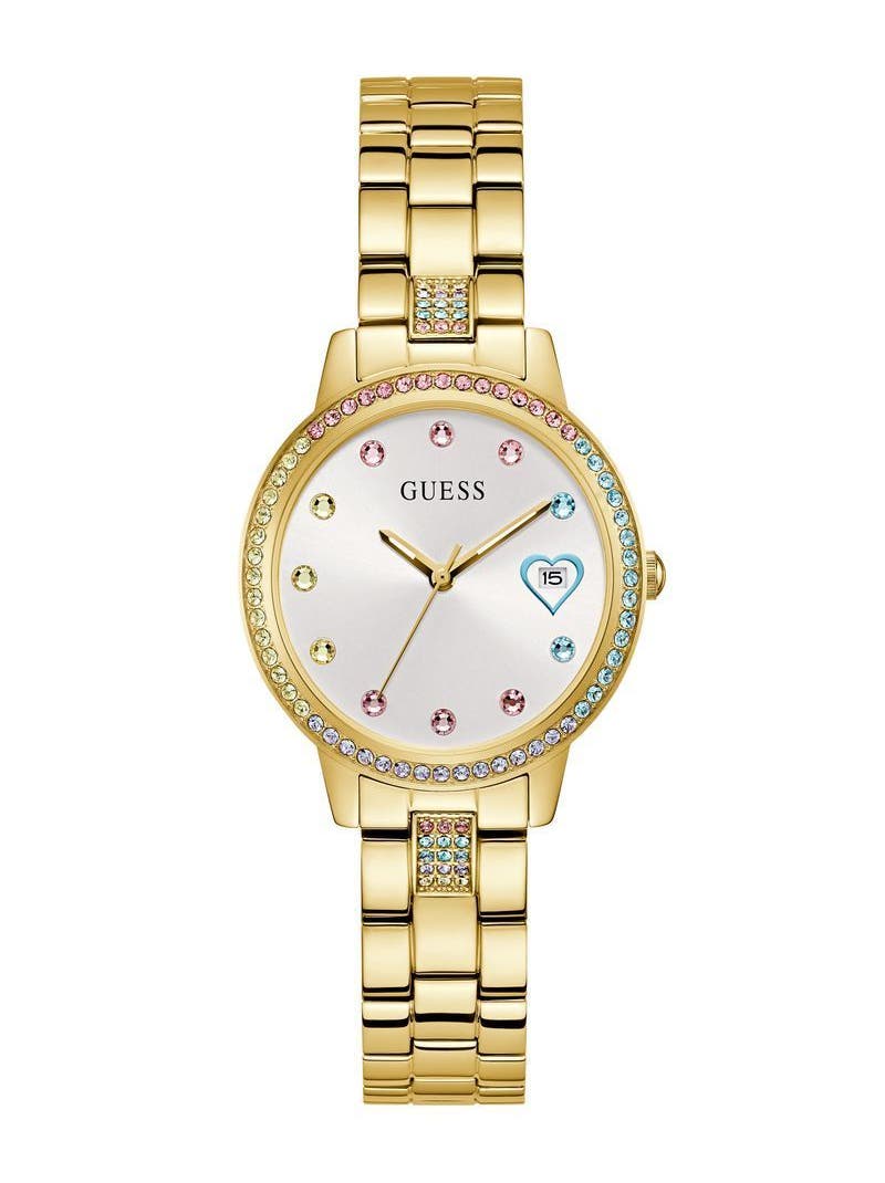 Guess Women's Three Of Hearts Analog Watch